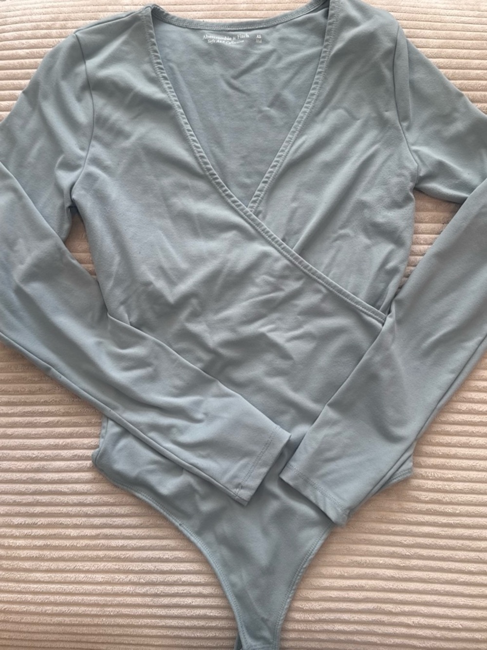 Abercrombie & Fitch dusty blue-gray bodysuit